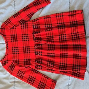 Cat & Jack Toddler Girl 2T Red Plaid Dress